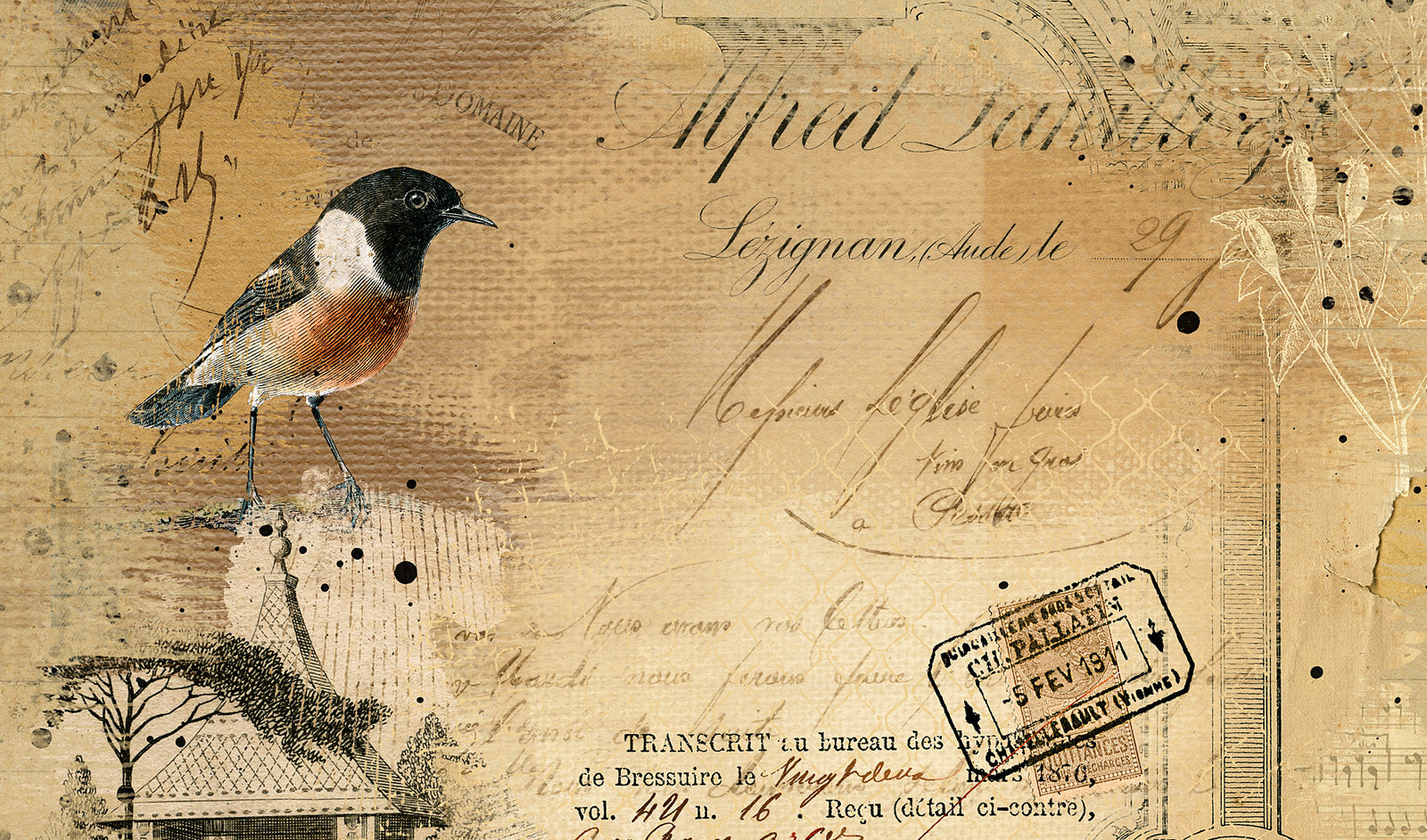 Vintage French Design With Free Graphics