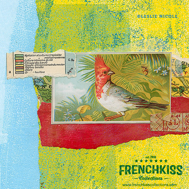 Collage Diptych With Birds