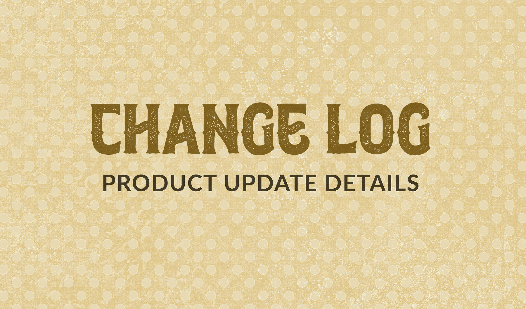 Change Log