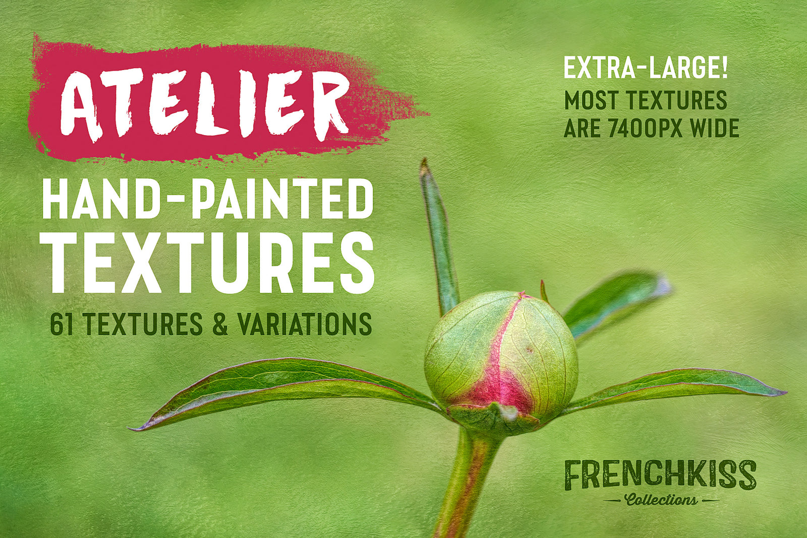 Atelier hand-painted, fine art, large, commercial use textures.