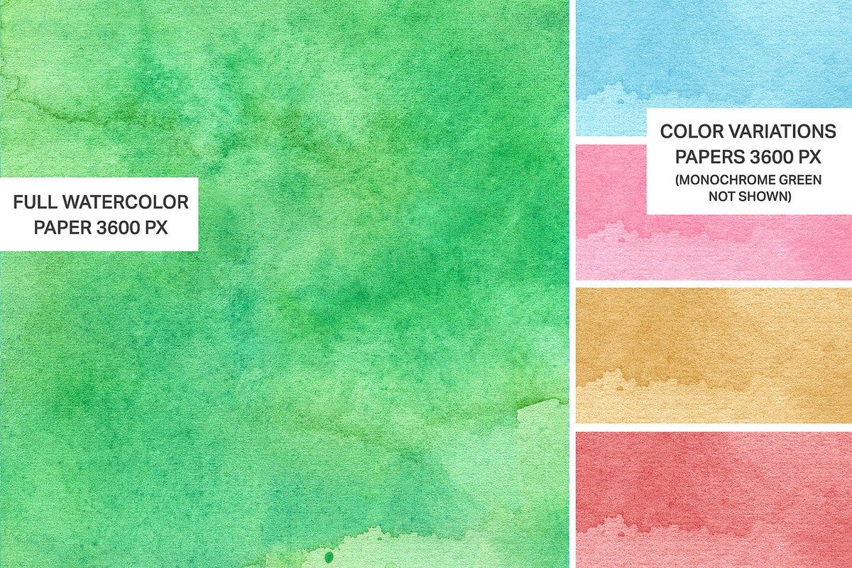 Watercolor digital papers papers in Spring colors.