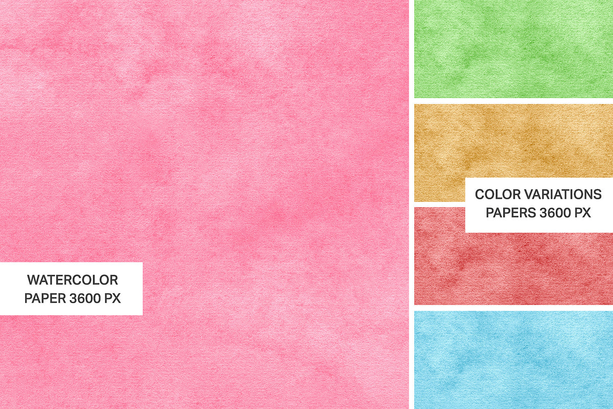 Watercolor digital papers in spring colors.