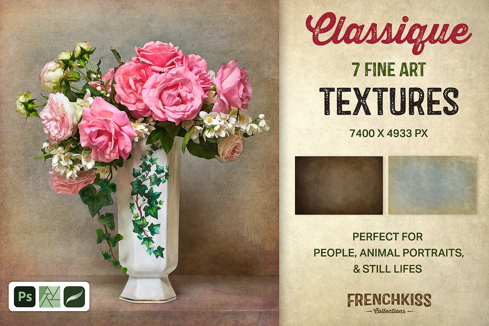 Classique Texture Collection. Perfect for People, animal portraits, and still lifes.