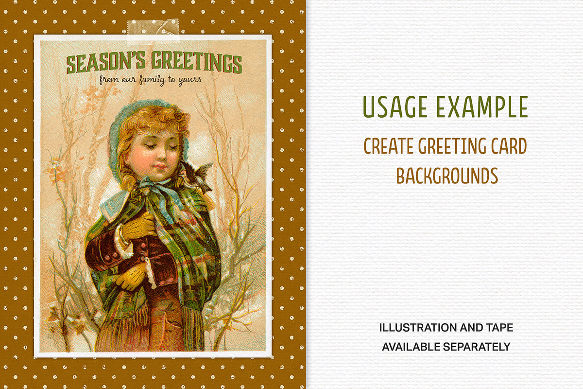 Greeting card design example created using papers from the Color Foundation Studio digital paper collection.