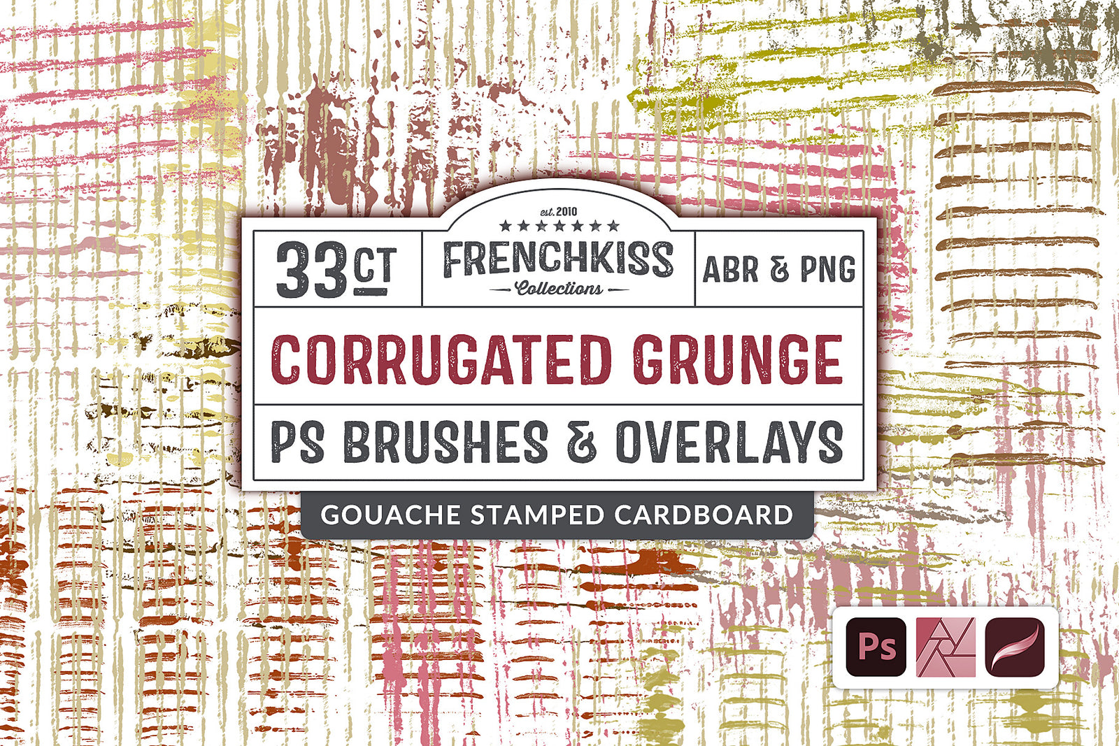 Corrugated Grunge Photoshop Brushes and Overlays