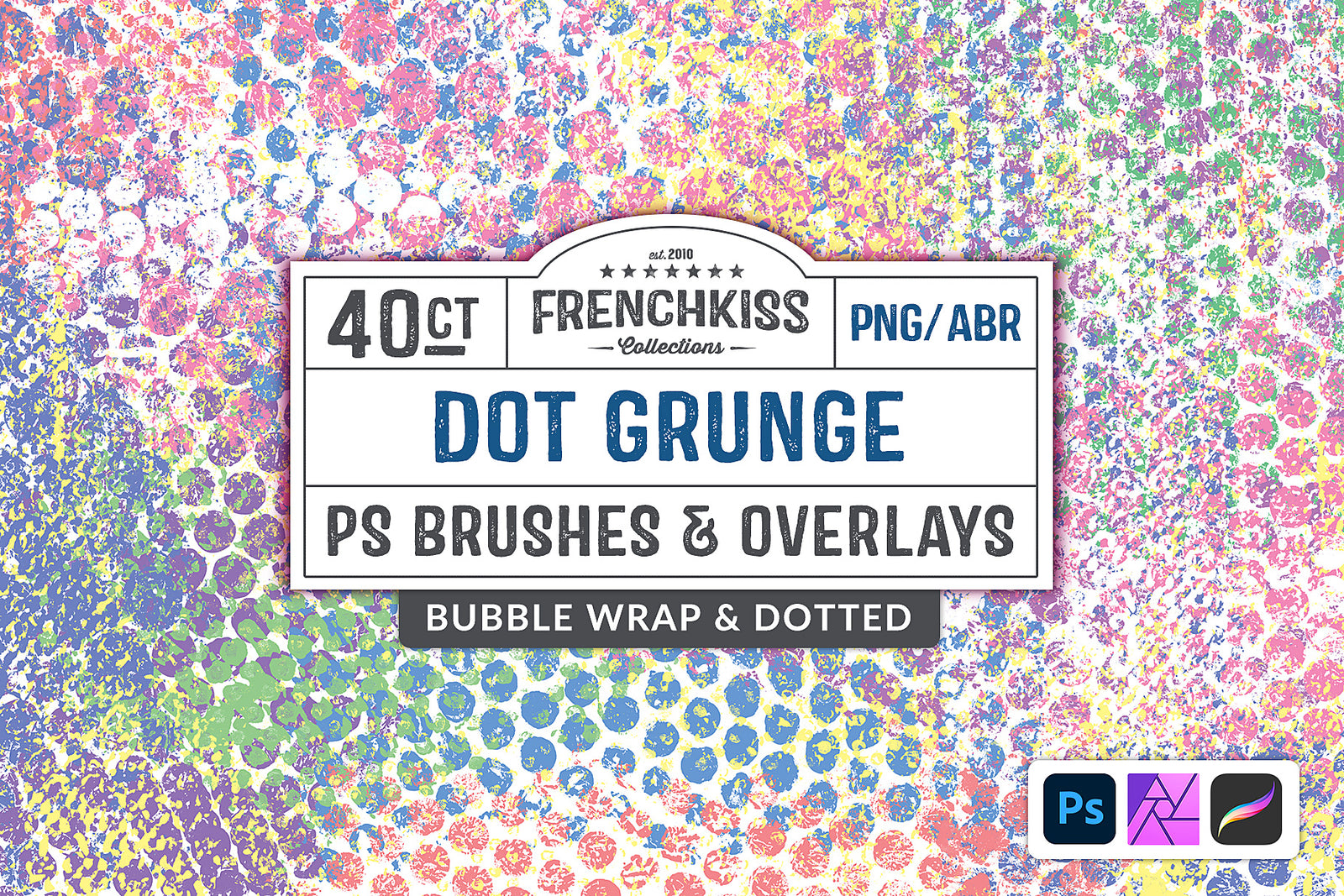 Dot Grunge brushes and overlays.
