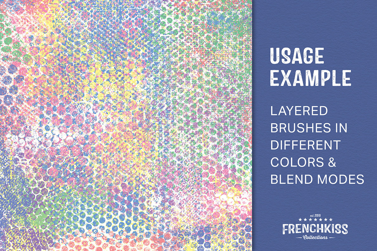 Grunge background made with Dot Grunge brushes and overlays.