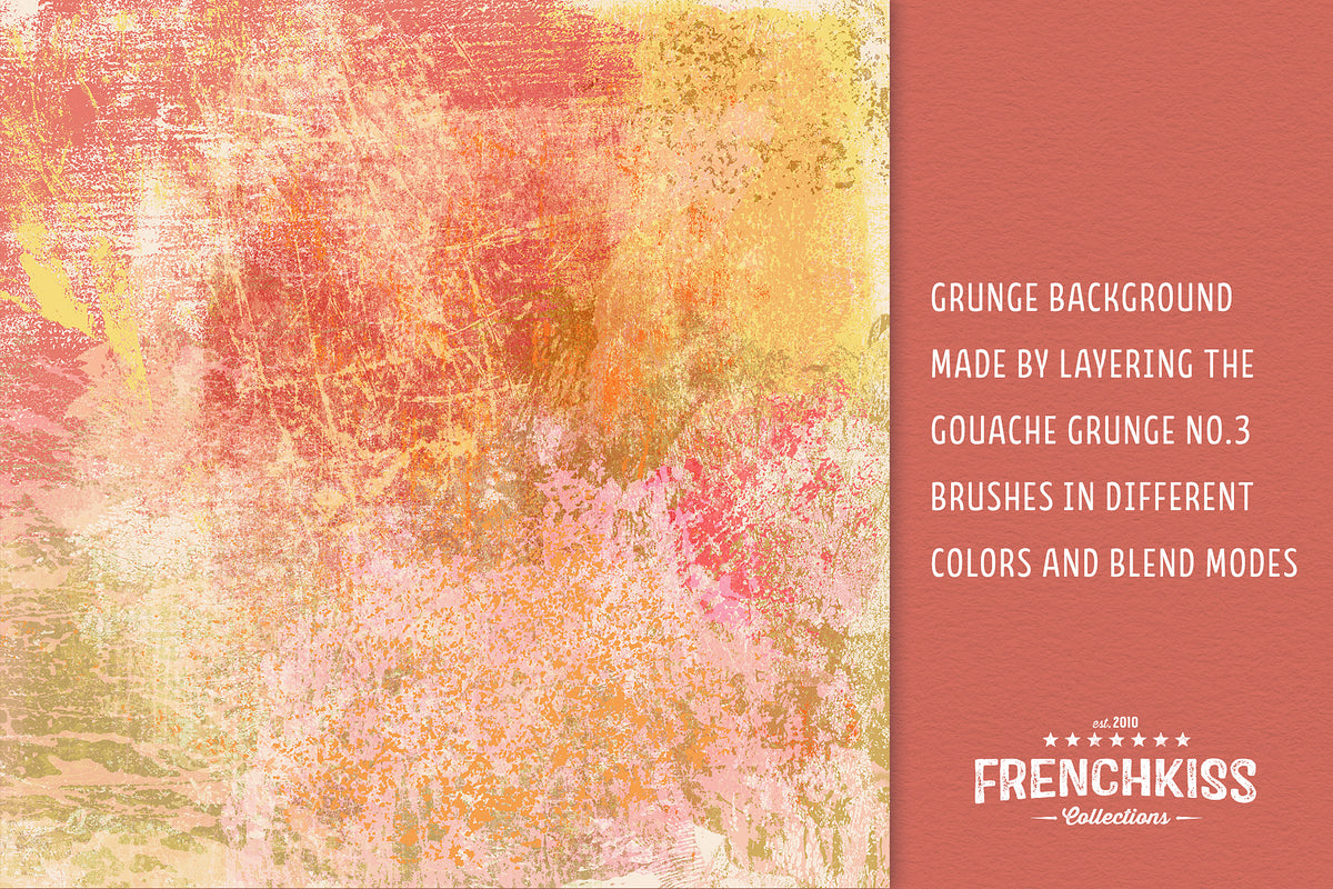 Texture background created using Gouache Grunge Brushes and Overlays.