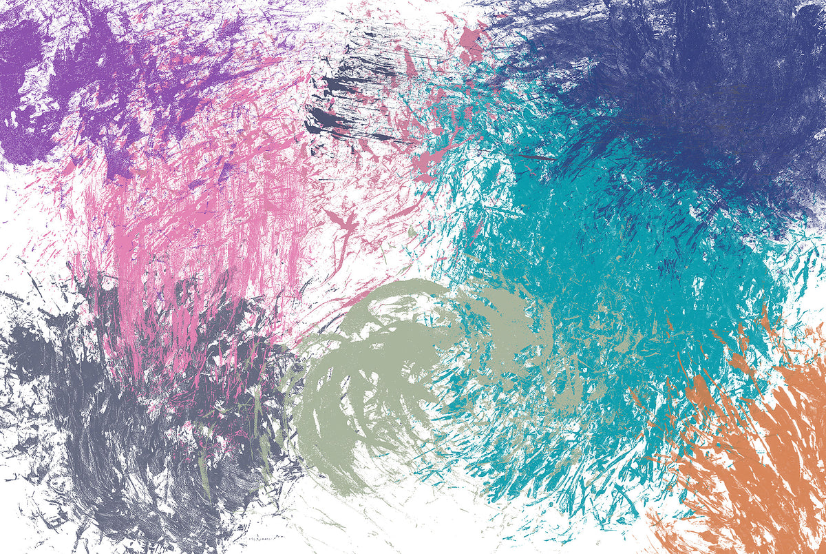Various brushes from the Gouache Grunge No. 5 Photoshop brushes.