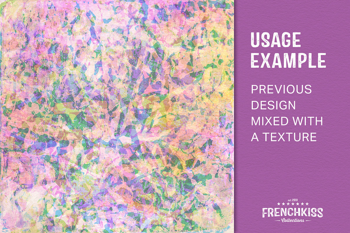 Design made from different colored layers of crumpled paper grunge overlays and a texture.