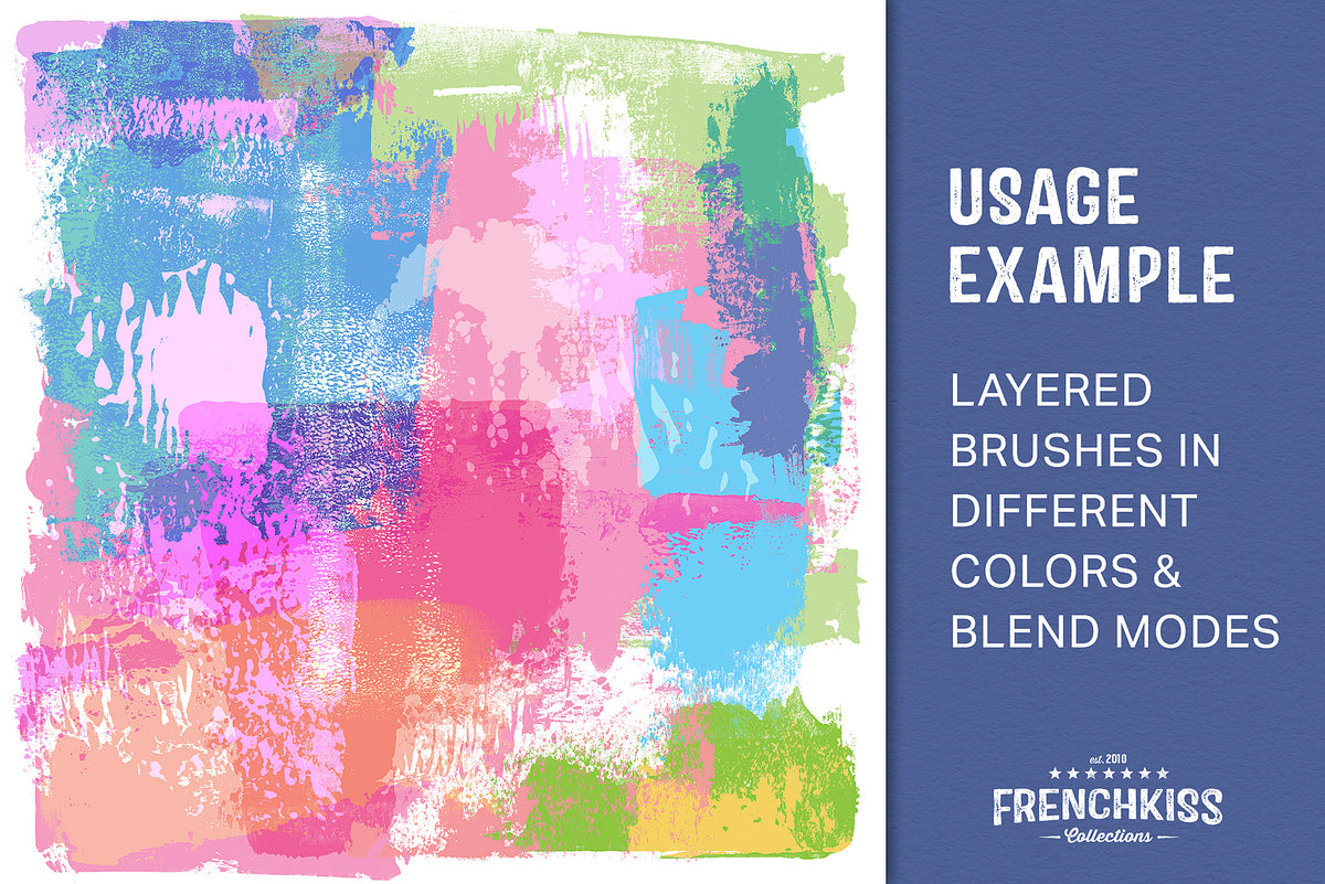 Bold example using the Gouache Grunge No. 13 brushes / Overlays.