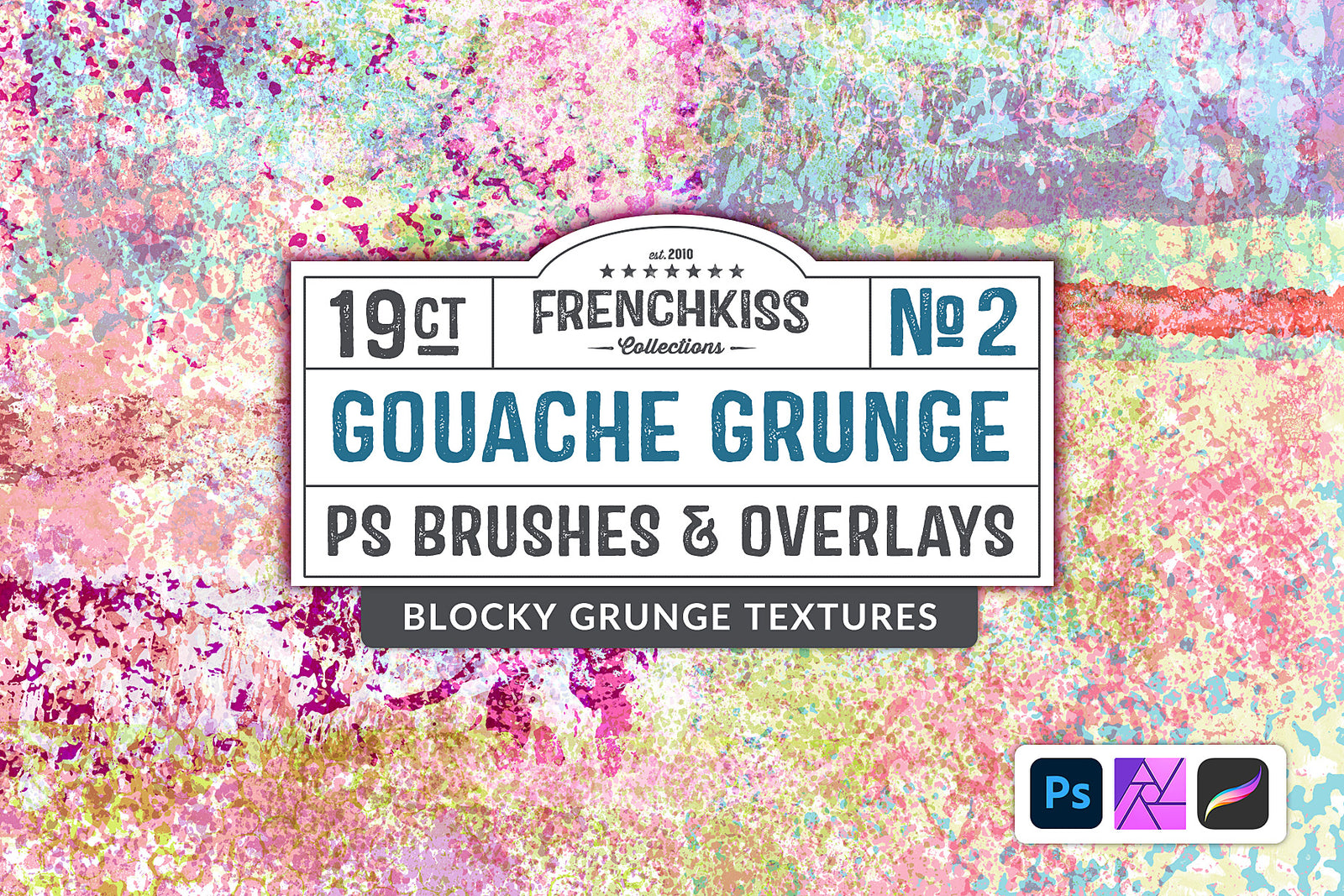 Gouache Grunge Photoshop Brushes and Overlays.