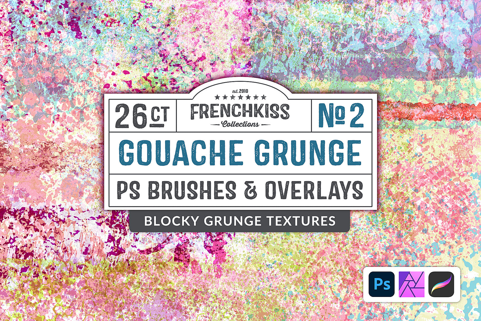 Gouache Grunge Photoshop Brushes and Overlays.