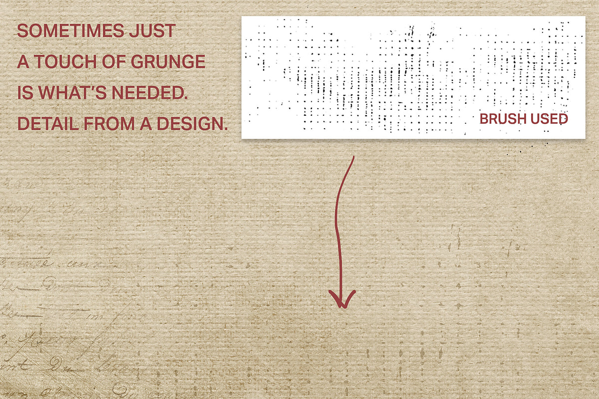 Detail view of a digital paper showing a subtle usage of a grunge brush from the Gouache Grunge No. 1 collection.