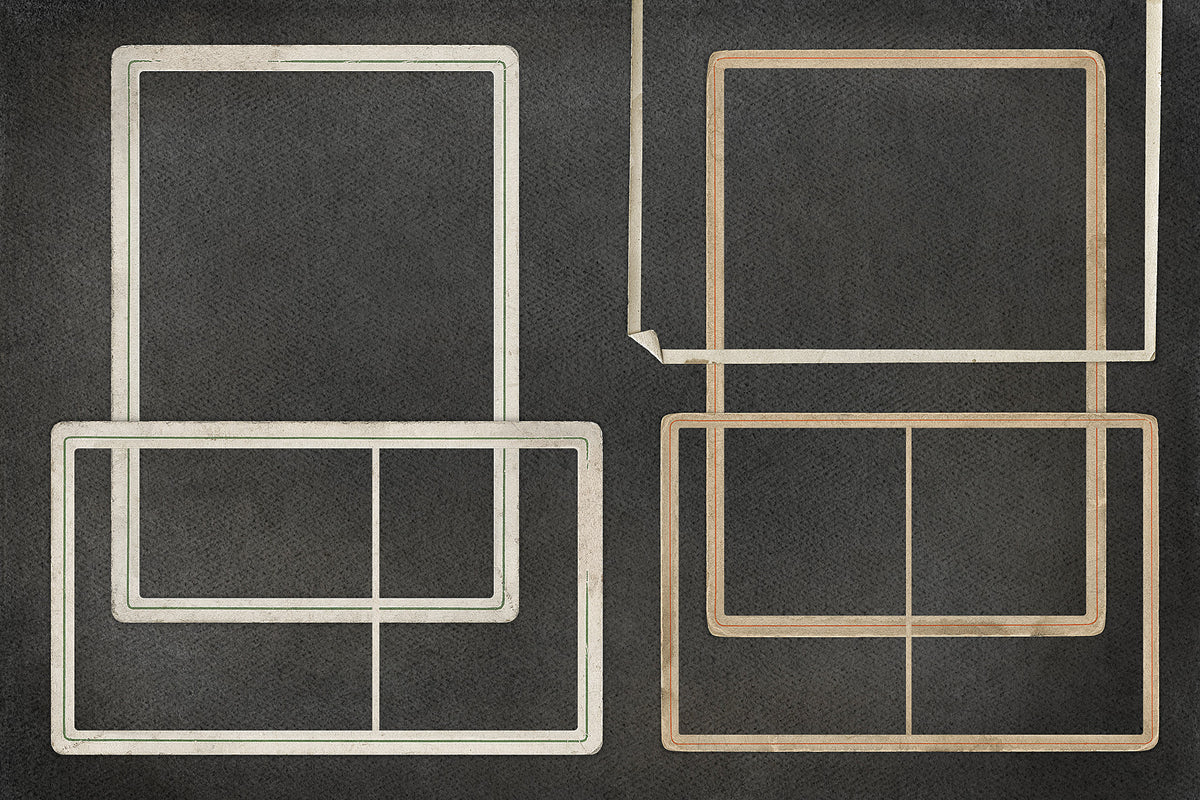 Skinny vintage grunge digital frames made from real vintage photos.