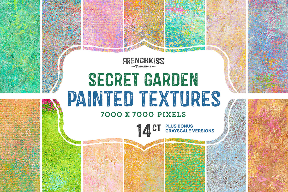 Secret Garden fine art painted commercial license textures.