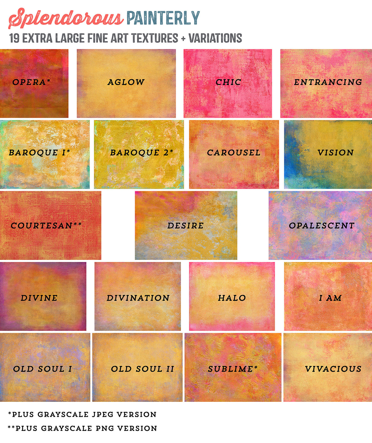 Splendorous Color Splendorous Painterly Texture Collection - Leslie Nicole