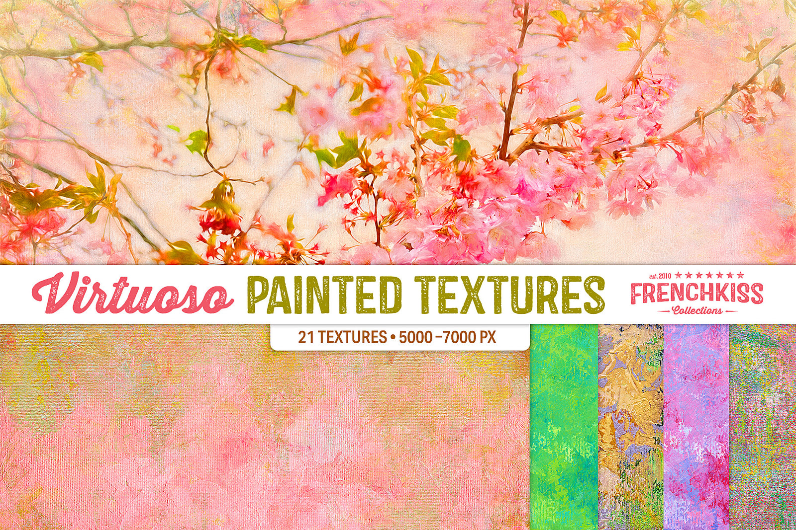 Gorgeous, rich textures from original acrylic paint on fine art paper and canvas. 