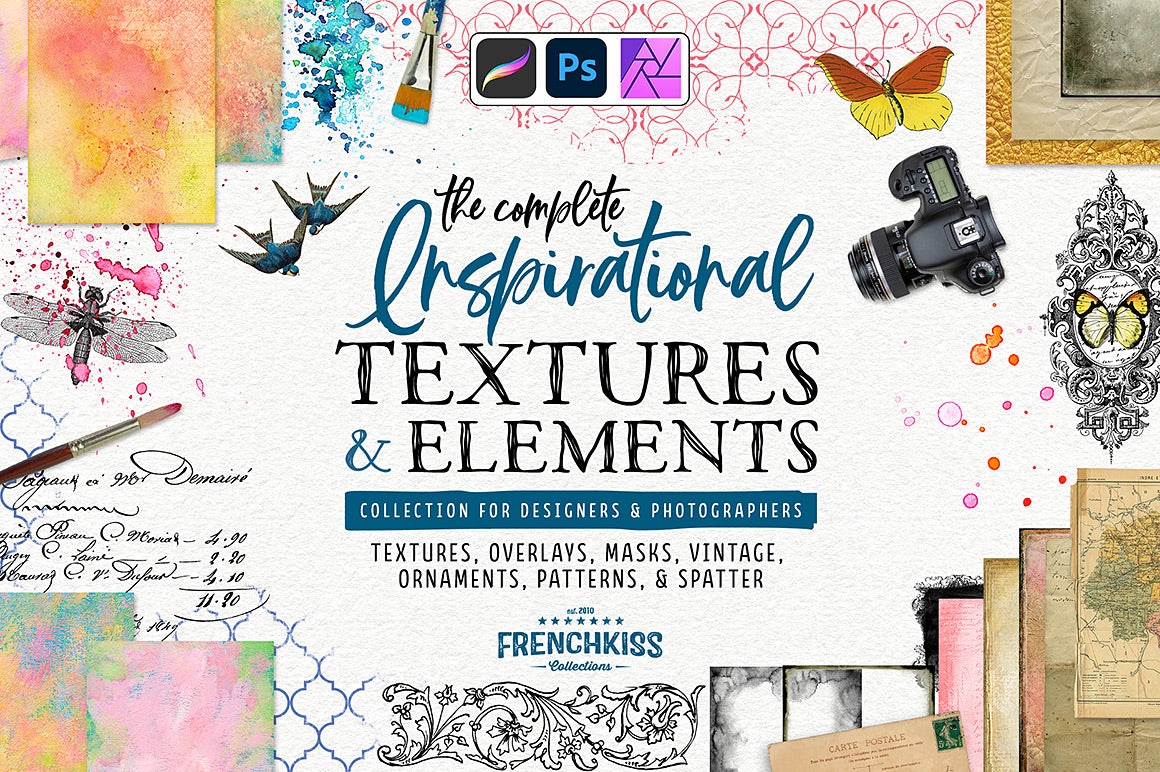 Complete Inspirational Textures and Elements Collection.
