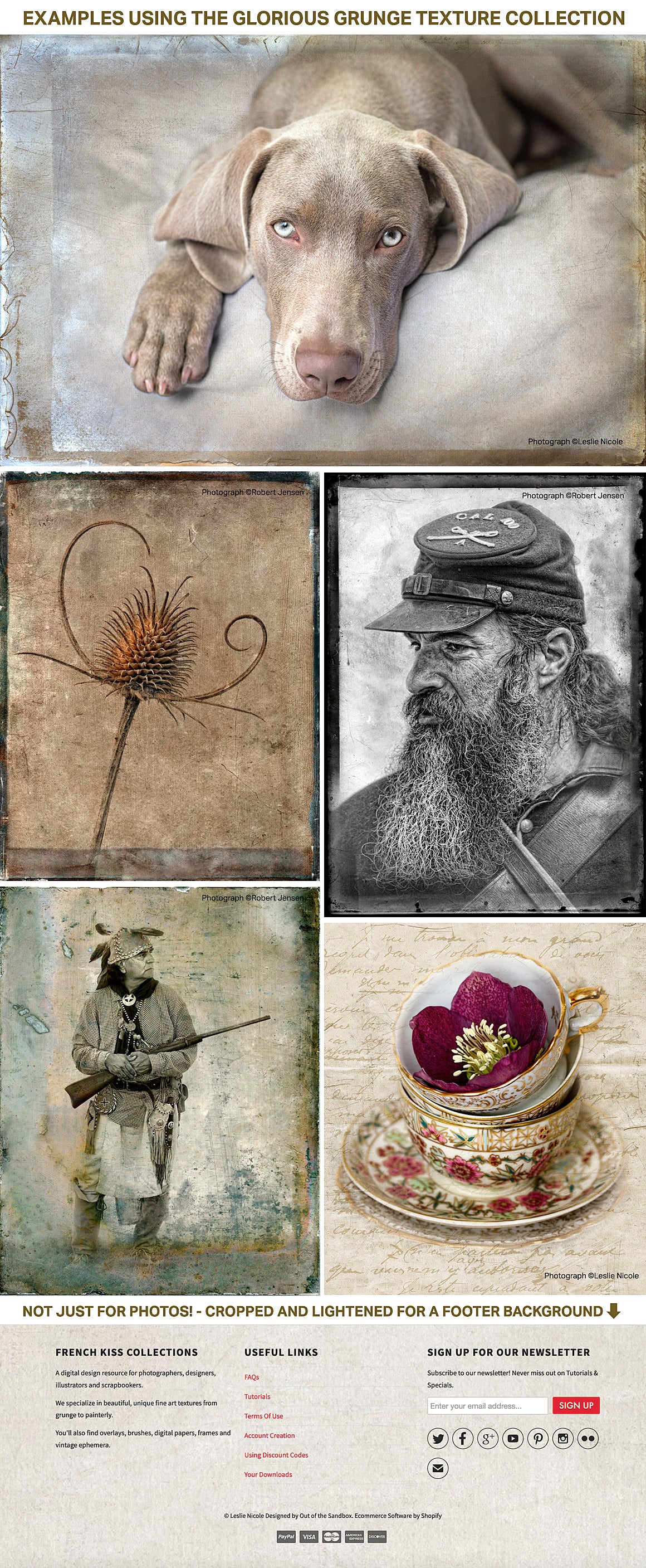 Textured photography examples using the Glorious Grunge Texture Collection.